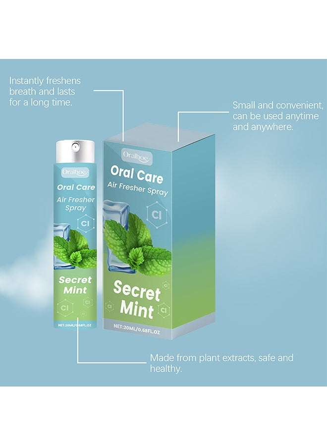 ORALHOE Peppermint Oral Fresh Spray - Removes Coffee Stains, Whitens Teeth and Maintains Dental Health (20ml) - Image 3